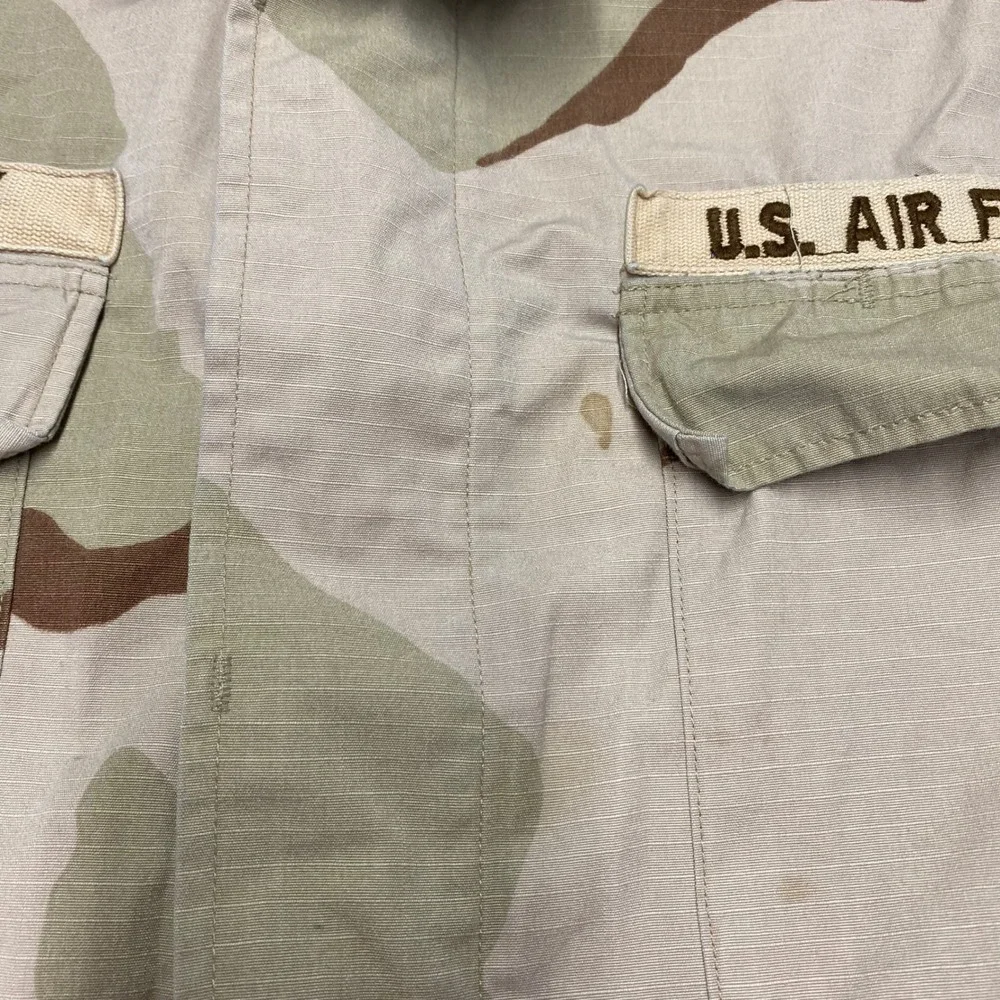 US Air Force Desert Camo BDU Jacket XL Long 3 Color Coffee Stain Ripstop Coat